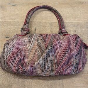 Lodis Chevron Pink and Black Shoulder Bag